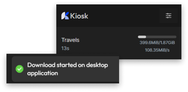 desktop client screen